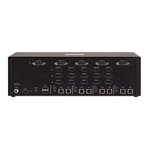 StarTech.com Secure 4-Port Quad-Monitor KVM Switch, HDMI / DisplayPort / DVI, NIAP 4.0 Desktop KVM, Metal Housing, CAC Port, Made in the USA