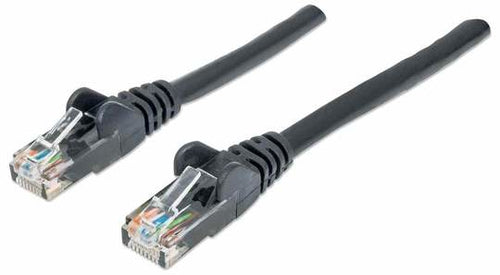 Intellinet Network Patch Cable, Cat6, 2m, Black, CCA, U/UTP, PVC, RJ45, Gold Plated Contacts, Snagless, Booted, Lifetime Warranty