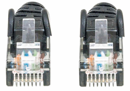 Intellinet Network Patch Cable, Cat6, 2m, Black, CCA, U/UTP, PVC, RJ45, Gold Plated Contacts, Snagless, Booted, Lifetime Warranty