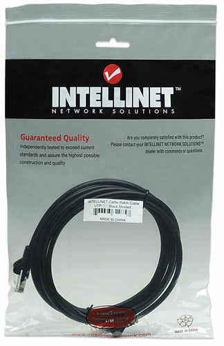 Intellinet Network Patch Cable, Cat5e, 15m, Black, CCA, U/UTP, PVC, RJ45, Gold Plated Contacts, Snagless, Booted, Lifetime Warranty