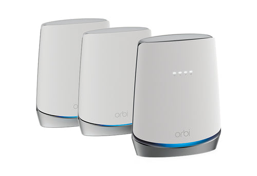 NETGEAR Orbi Tri-band (2.4 GHz / 5 GHz / 5 GHz) Wi-Fi 6 (802.11ax) White 8 Internal