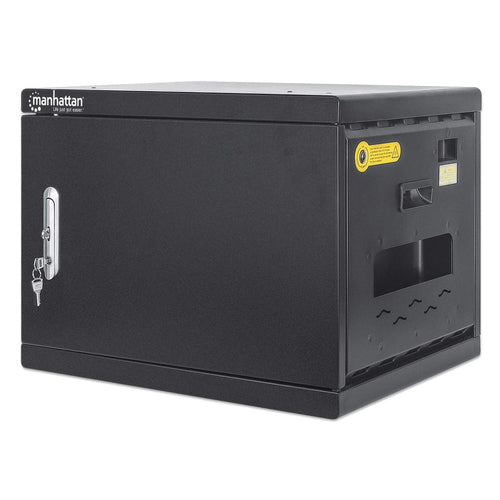 Manhattan Charging Cabinet/Cart via USB-C x16 Devices, Desktop (& Wall Mountable), Power Delivery 65W per port (1040W total), UVC Disinfecting LEDs, Suitable for Laptops (up to 15.6")/Tablets,Bays 380x30x280mm,Device charging cables not included, EU