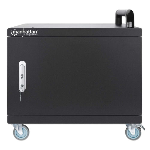 Manhattan Charging Cabinet/Cart via USB-C x16 Devices, Desktop (& Wall Mountable), Power Delivery 65W per port (1040W total), UVC Disinfecting LEDs, Suitable for Laptops (up to 15.6")/Tablets,Bays 380x30x280mm,Device charging cables not included, EU