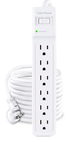 CyberPower B625 surge protector White 6 AC outlet(s) 125 V 7.6 m