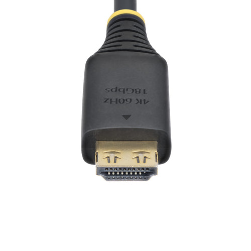 StarTech.com 3ft (0.9m) High Speed HDMI Cable with Gripping Connectors, 4K 60Hz/1440p 144Hz, HDR10/HDCP 2.2/ARC, 18Gbps, UHD HDMI 2.0 Cord for TV/Monitor/Display, TPE Jacket