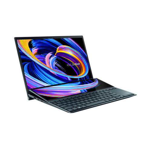 ASUS Zenbook Duo 14 UX482EAR-DB71T laptop Intel® Core™ i7 i7-1195G7 35.6 cm (14") Touchscreen Full HD 8 GB LPDDR4x-SDRAM 512 GB SSD Wi-Fi 6 (802.11ax) Windows 10 Home Blue