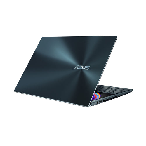 ASUS Zenbook Pro Duo 15 OLED UX582ZM-XS96T Intel® Core™ i9 i9-12900H Laptop 39.6 cm (15.6") Touchscreen Full HD 32 GB LPDDR5-SDRAM 1 TB SSD NVIDIA GeForce RTX 3060 Wi-Fi 6 (802.11ax) Windows 11 Pro Blue