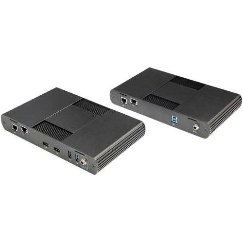 StarTech.com 4-Port USB 3.0 Extender Hub with 1x Gigabit Ethernet Port Extension over Single Cat6a/Cat7 Cable (RJ45) - 330ft (100m) - USB Extender Kit (USB-A) - 5Gbps USB 3.2/3.1 Gen 1