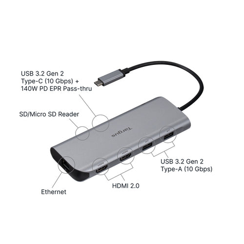 Targus DOCK403GL mobile device dock station Mobile computer Silver