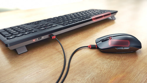 CHERRY Stream Desktop Recharge keyboard Mouse included Universal RF Wireless QWERTY Spanish Black