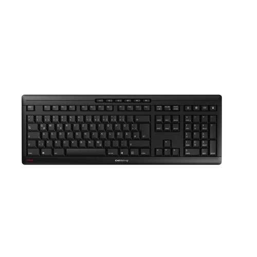CHERRY Stream Desktop Recharge keyboard Mouse included Universal RF Wireless QWERTY Spanish Black