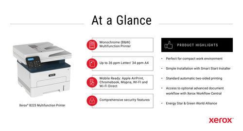 Xerox B225/DNI multifunction printer Laser A4 600 x 600 DPI 36 ppm Wi-Fi