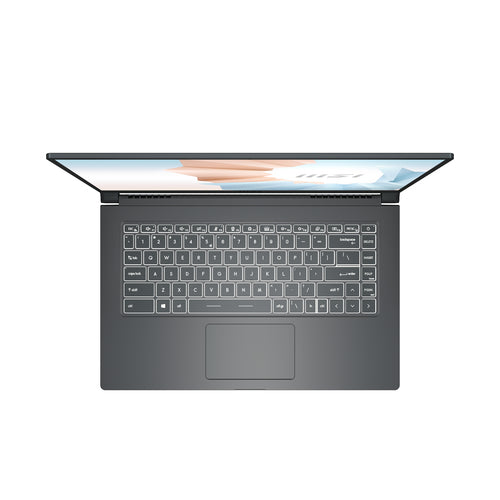 MSI Modern 15 A5M-072 AMD Ryzen™ 7 5700U Laptop 39.6 cm (15.6") Full HD 8 GB DDR4-SDRAM 256 GB SSD Wi-Fi 6 (802.11ax) Windows 10 Home Carbon, Grey