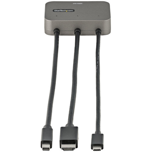 StarTech.com 3-in-1 Multiport to HDMI Adapter - 4K 60Hz USB-C, HDMI or Mini DisplayPort to HDMI Converter for Conference Room - Digital AV Video Adapter to Connect HDMI Monitor/Display