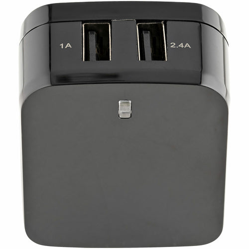 StarTech.com 2 Port USB Wall Charger - 17W Wall Charger Hub (2.4A & 1A port) - Dual Port USB-A Power Adapter - Portable/Travel USB Wall Plug to Charge Multiple Devices - Phones/Tablets