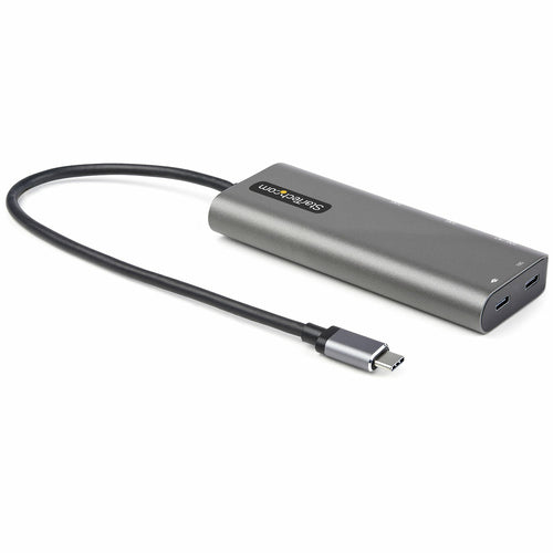 StarTech.com USB C Multiport Adapter - USB-C to HDMI or Mini DisplayPort 4K 60Hz, 100W Power Delivery Pass-Through, 4-Port 10Gbps USB Hub - USB Type-C Mini Dock - w/ 12" Attached Cable