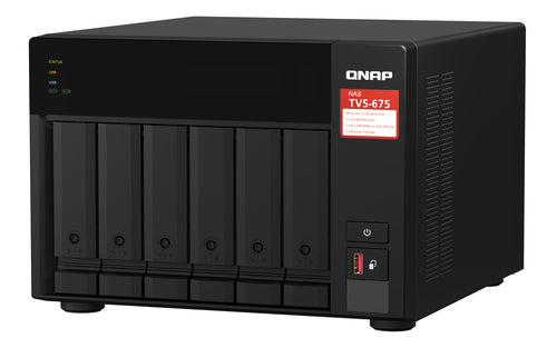 QNAP TVS-675 NAS Tower ZhaoXin KaiXian KX-6000 KX-U6580 8 GB DDR4 0 TB QuTS hero Black