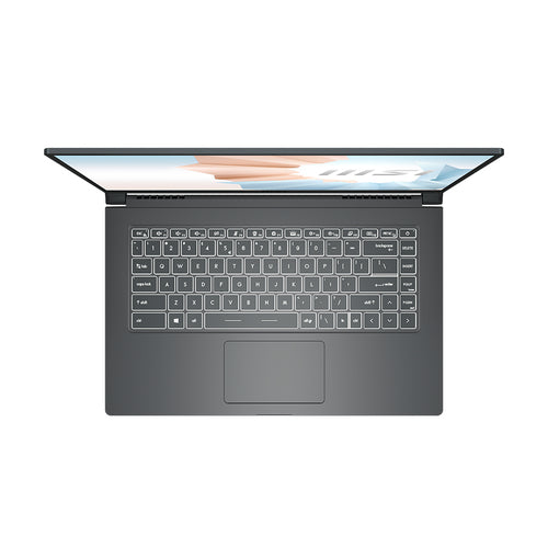 MSI Modern 15 A11MU-652 Intel® Core™ i7 i7-1195G7 Laptop 39.6 cm (15.6") Full HD 8 GB DDR4-SDRAM 1 TB SSD Wi-Fi 6E (802.11ax) Windows 10 Home Carbon, Grey