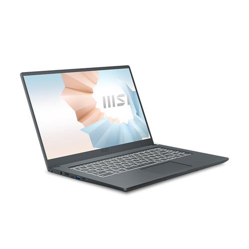 MSI Modern 15 A11MU-652 Intel® Core™ i7 i7-1195G7 Laptop 39.6 cm (15.6") Full HD 8 GB DDR4-SDRAM 1 TB SSD Wi-Fi 6E (802.11ax) Windows 10 Home Carbon, Grey