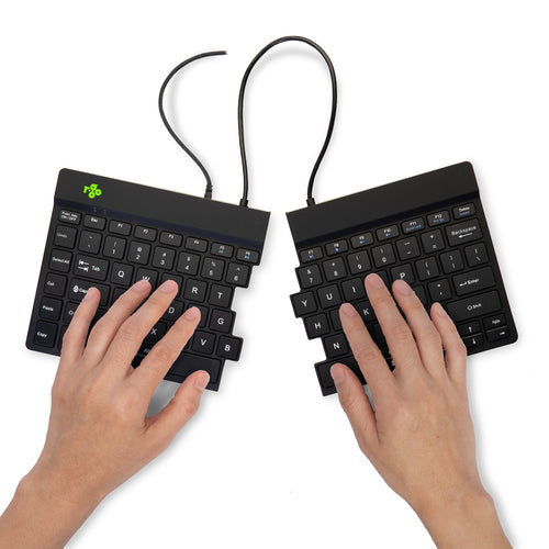 R-Go Tools Ergonomic keyboard R-Go Split Break v2 with break software, ergonomic split keyboard, QWERTY (US), Wired, black