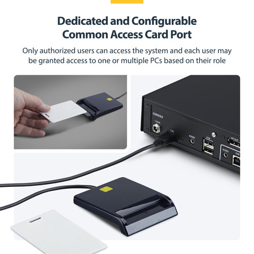 StarTech.com Secure 4-Port KVM Switch, HDMI or DisplayPort, 4K 60Hz, NIAP 4.0 Desktop KVM, Metal Housing, CAC Port, Made in the USA