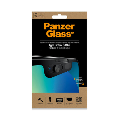 PanzerGlass ® CamSlider® Screen Protector Apple iPhone 13 | 13 Pro | Edge-to-Edge