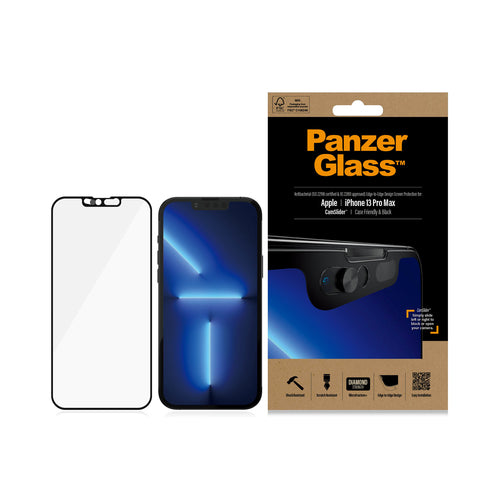 PanzerGlass ® CamSlider® Screen Protector Apple iPhone 13 Pro Max | Edge-to-Edge