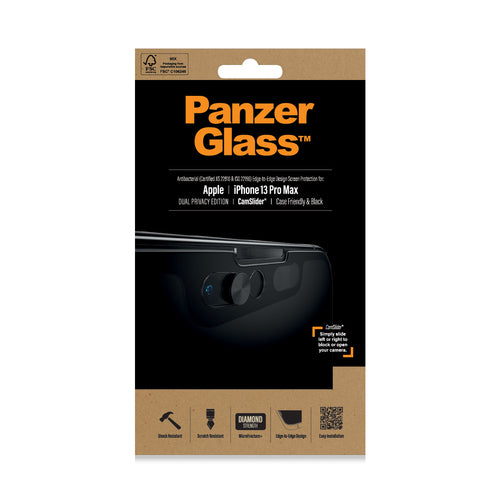 PanzerGlass ® CamSlider® Privacy Screen Protector iPhone 13 Pro Max | Edge-to-Edge Clear screen protector Apple 1 pc(s)