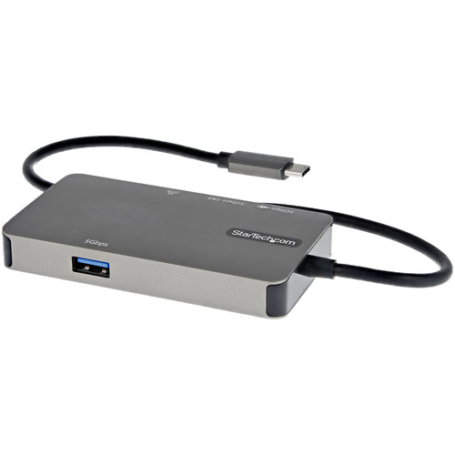 StarTech.com USB-C Multiport Adapter - USB-C to 4K 30Hz HDMI or 1080p VGA - USB Type-C Mini Dock w/ 100W Power Delivery Passthrough, 3-Port USB Hub 5Gbps, GbE - 12" (30cm) Attached Cable