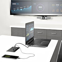 StarTech.com Conference Room Docking Station - Universal Laptop Dock - 4K HDMI, 60W Power Delivery, USB Hub, GbE, Audio - In-Table Connectivity Box For Huddle/Boardroom Collaboration Space