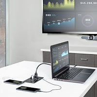 StarTech.com Conference Table Power Center with 2x UL Certified 120V AC Outlets & 2x USB BC 1.2 - Recessed In-Table/Desk Power Strip/Charging Station for Meeting Room/Boardroom/Lab Bench
