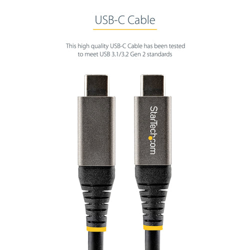 StarTech.com 20" (50cm) USB C Cable 10Gbps - USB 3.1 Type-C Cable - 100W (5A) Power Delivery Charging, DP Alt Mode - USB-C Cord for USB-C Laptop/Phone/Device - Charge/Sync