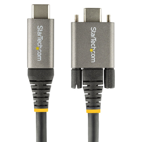 StarTech.com 3ft (1m) Side Screw Locking USB C Cable 10Gbps - USB-IF Certified USB-C Cable - USB 3.1/3.2 Gen 2 Type-C Cable - 100W (5A) Power Delivery Charging, DP Alt Mode - Dual Screw Lock - USB-C Cord Charge/Sync