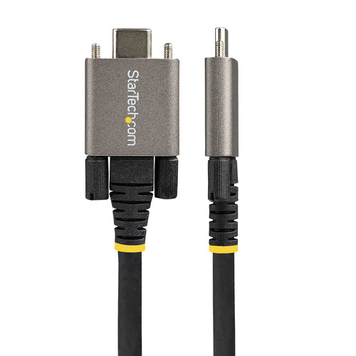 StarTech.com 20" (50cm) Side Screw Locking USB C Cable 10Gbps - USB 3.1/3.2 Gen 2 Type-C Cable - 100W (5A) Power Delivery Charging, DP Alt Mode - Dual Screw Lock - USB-C Cord Charge/Sync