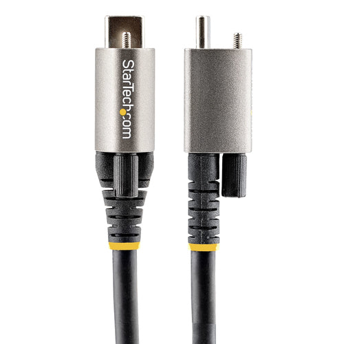 StarTech.com 3ft (1m) Top Screw Locking USB C Cable 10Gbps - USB 3.1/3.2 Gen 2 Type-C Cable - 100W (5A) Power Delivery Charging, DP Alt Mode - Single Screw Lock, USB-C Cord Charge/Sync