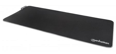 Manhattan XXL RGB LED Gaming Mousepad Smooth Top Surface Mat, Micro-textured surface for ultra-high precision with optical and laser mice (800x350x3mm), Adjustable Color-LED Lighting Modes, Non Slip Base, Water Resistant, Stitched Edges, Black, Lifetime