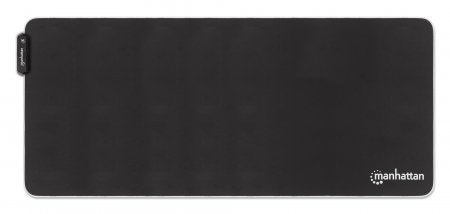 Manhattan XXL RGB LED Gaming Mousepad Smooth Top Surface Mat, Micro-textured surface for ultra-high precision with optical and laser mice (800x350x3mm), Adjustable Color-LED Lighting Modes, Non Slip Base, Water Resistant, Stitched Edges, Black, Lifetime