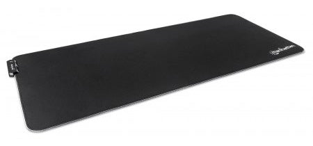 Manhattan XXL RGB LED Gaming Mousepad Smooth Top Surface Mat, Micro-textured surface for ultra-high precision with optical and laser mice (800x350x3mm), Adjustable Color-LED Lighting Modes, Non Slip Base, Water Resistant, Stitched Edges, Black, Lifetime