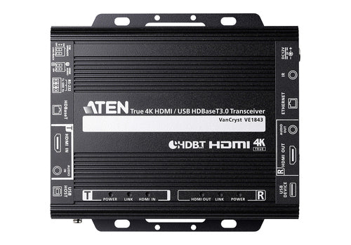 ATEN VE1843 AV extender AV transmitter & receiver Black