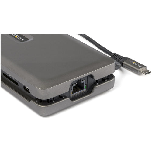StarTech.com USB C Multiport Adapter - USB C to 4K 60Hz HDMI 2.0 - 2-Port 10Gbps USB Hub - 100W Power Delivery Pass-through - GbE - SD/MicroSD - USB Type-C Mini Dock - 10" Cable