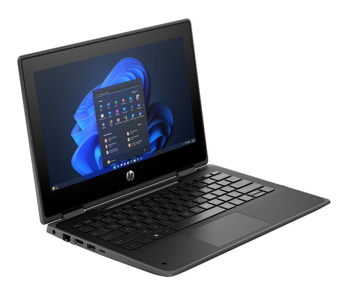 HP Fortis Flip G1i Intel® N N150 Hybrid (2-in-1) 29.5 cm (11.6") Touchscreen HD 8 GB LPDDR5-SDRAM 128 GB UFS Wi-Fi 6E (802.11ax) Windows 11 Pro Black