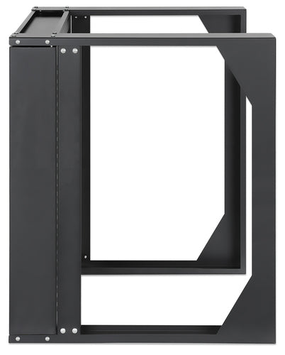 Intellinet 19" Wall Mount Open Frame Network Rack, 9U, Front-hinged Swing Frame Flat Pack, 2-Post, 17.7 in. Depth, Black RAL 9004