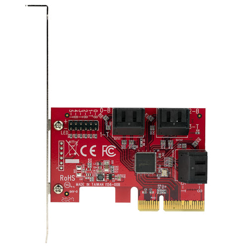 StarTech.com SATA PCIe Card - 6 Port PCIe SATA Expansion Card - 6Gbps - Low/Full Profile - Stacked SATA Connectors - ASM1166 Non-Raid - PCI Express to SATA Converter