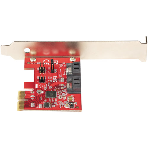 StarTech.com SATA PCIe Card - 2 Port PCIe SATA Expansion Card - 6Gbps - Full/Low Profile - PCI Express to SATA Adapter/Controller - ASM1062R SATA RAID - PCIe to SATA Converter