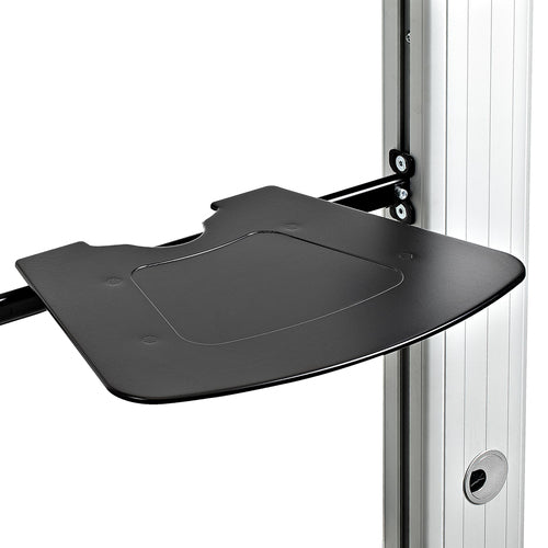 StarTech.com Dual TV Cart for 37-60in VESA TVs up to 110lb/50kg each - Height Adjustable TV Mount, Mobile Display Cart w/ Equipment Shelves - Rolling TV Cart on Wheels - Rolling TV Stand