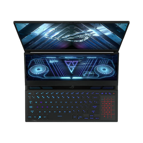 ASUS ROG Zephyrus Duo 16 GX650RX-XS97 laptop AMD Ryzen™ 9 6980HX 40.6 cm (16") WQXGA 32 GB DDR5-SDRAM 2 TB SSD NVIDIA GeForce RTX 3080 Ti Wi-Fi 6E (802.11ax) Windows 11 Pro Black