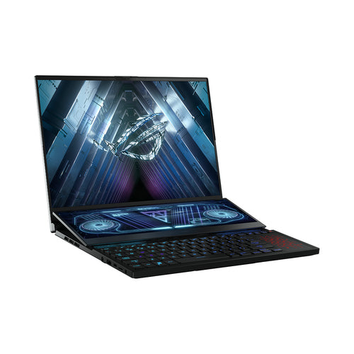 ASUS ROG Zephyrus Duo 16 GX650RX-XS97 laptop AMD Ryzen™ 9 6980HX 40.6 cm (16") WQXGA 32 GB DDR5-SDRAM 2 TB SSD NVIDIA GeForce RTX 3080 Ti Wi-Fi 6E (802.11ax) Windows 11 Pro Black