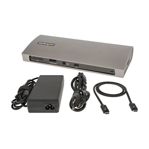 StarTech.com Thunderbolt 4 Dock, 96W Power Delivery, Single 8K/Dual Monitor 4K 60Hz, 3xTB4/USB4 ports, 4xUSB-A, SD, GbE, Thunderbolt 4 Docking Station for Windows or TB3 MacBook, 0.8m Cable
