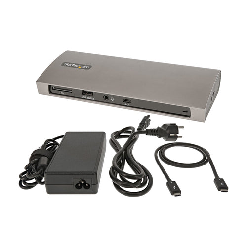 StarTech.com Thunderbolt 4 Dock, 96W Power Delivery, Single 8K/Dual Monitor 4K 60Hz, 3xTB4/USB4 ports, 4xUSB-A, SD, GbE, Thunderbolt 4 Docking Station for Windows or TB3 MacBook, 0.8m Cable