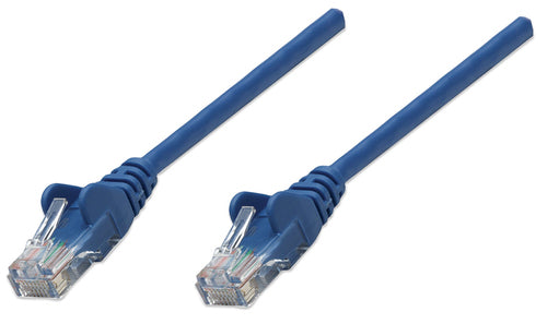 Intellinet Network Patch Cable, Cat6, 15m, Blue, CCA, U/UTP, PVC, RJ45, Gold Plated Contacts, Snagless, Booted, Lifetime Warranty, Polybag